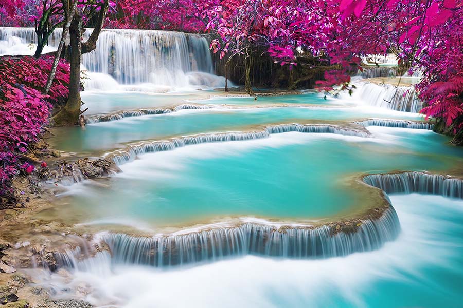 Cruise to Pak Ou Caves & Kuang Si Waterfalls