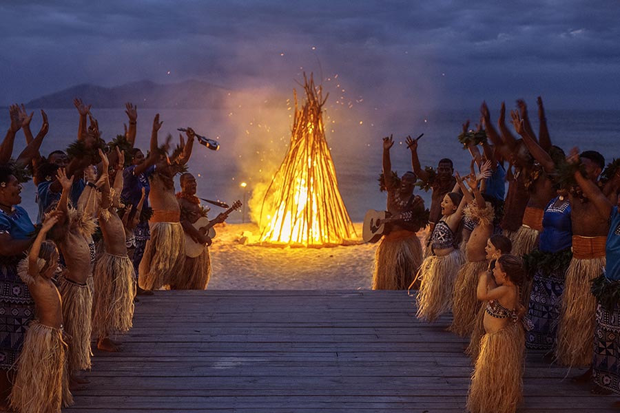 Meke group by Fire - Credit Tourism Fiji