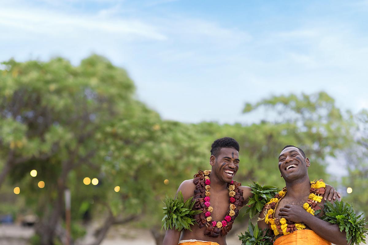 Meke Men Laughing - Credit Tourism Fiji